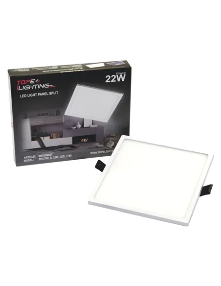 Recessed square LED panel "SPLIT" 22W