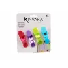 Bag Closing Clips Kinvara Blue Red Green Purple Multicolour Metal Natural rubber Plastic Magnet Magnetic 4 Pieces (12 Units)