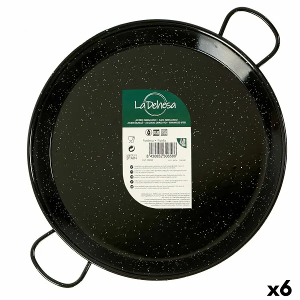 Pan La Dehesa Black Enamelled Steel Ø 34 cm 45 x 5,5 x 34 cm (6 Units)