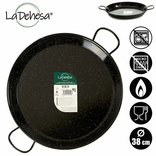 Pan La Dehesa Чёрный Эмалированная сталь Ø 38 cm 51 x 6 x 39 cm (6 штук)