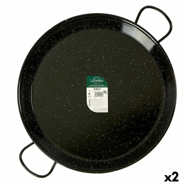 Pan La Dehesa Чёрный Эмалированная сталь Ø 70 cm 86 x 6 x 70 cm (2 штук)