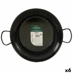 Panna paeljas gatavošanai La Dehesa Melns Emaljēts Tērauds Ø 32 cm 42,5 x 12 x 32,5 cm (6 gb.)