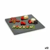 поднос для закусок Kinvara Чёрный 30 x 0,5 x 30 cm (12 штук)