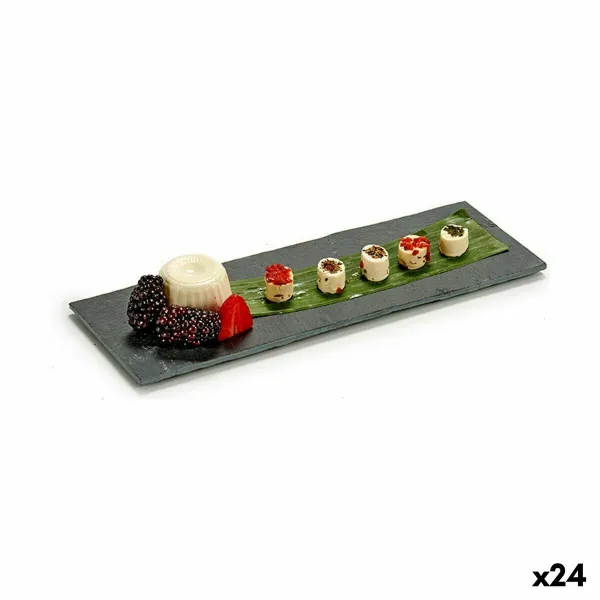 поднос для закусок Kinvara Чёрный 30,3 x 0,5 x 10 cm (24 штук)