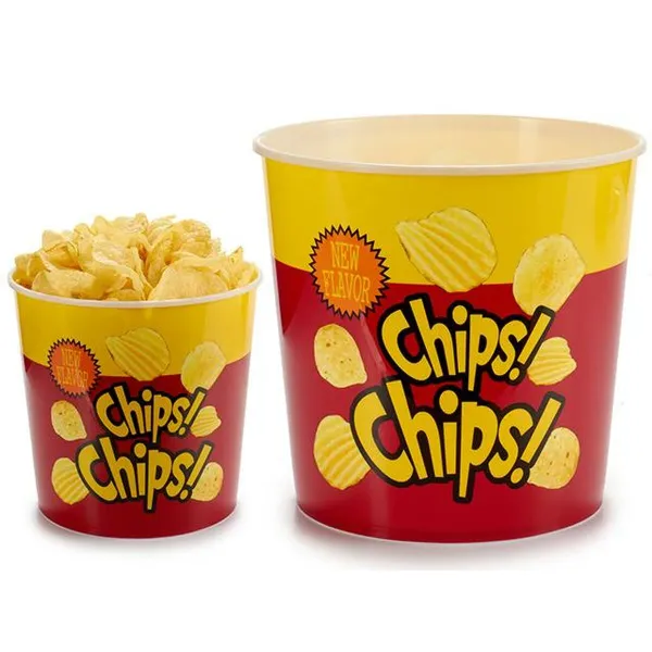 Snack Kulho Leknes polypropeeni Printattu Friteeratut perunat (ranskalaiset) 5 L 21,5 x 20 x 21,5 cm (36 Osaa)