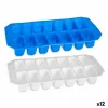 Ledus Kubiņu Veidne Leknes Zils Balts Gumijas 11,2 x 22 x 3 cm 21,8 x 3 x 11,2 cm (12 gb.)