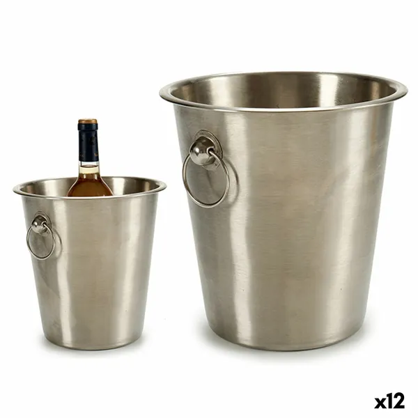 Ведро для льда Kinvara Серебристый Нержавеющая сталь 4,5 L 22 x 21 x 22 cm (12 штук)