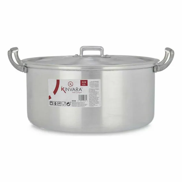 Кастрюля с крышкой Kinvara Серебристый 6,5 L 35 x 16 x 28 cm (6 штук)