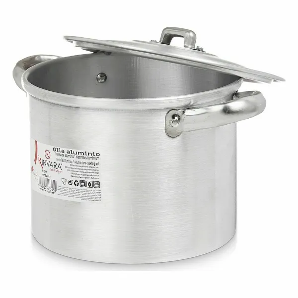 Casserole with Lid Kinvara Silver Aluminium 23,5 x 15 x 18 cm (6 Units)