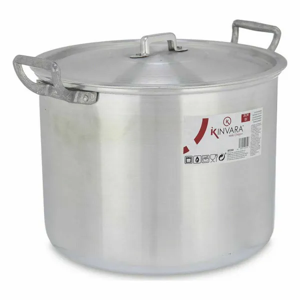 Casserole with Lid Kinvara Silver Aluminium 35,5 x 24 x 28 cm (4 Units)