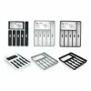 Cutlery Organiser Kinvara White Black Grey Natural rubber polypropylene TPR 32,5 x 4,5 x 40,5 cm (12 Units)