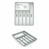 Cutlery Organiser Kinvara White Black Grey Natural rubber polypropylene TPR 32,5 x 4,5 x 40,5 cm (12 Units)