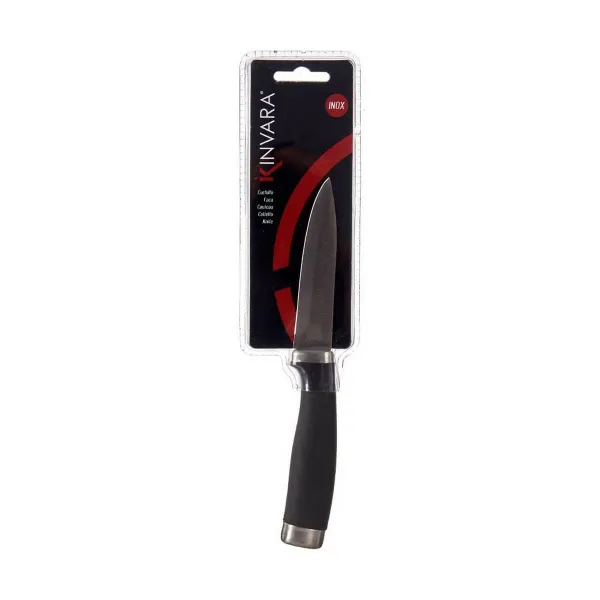 Peeler Knife Kinvara Black Silver Stainless steel Plastic 2,5 x 20 x 1,5 cm 20 x 1,5 x 2,5 cm (12 Units)