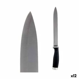 Virtuvės peilis Kinvara Juoda Sidabras Nerūdijantis plienas Plastmasinis 3,5 x 33 x 2 cm 33 x 2 x 3,5 cm (12 vnt.)
