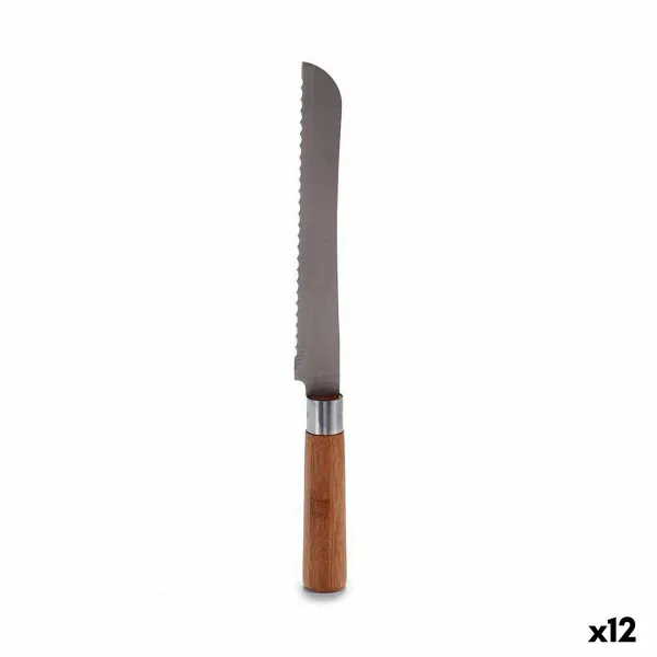 Sahateräinen veitsi Kinvara Bambu Ruostumaton teräs 2,8 x 2,5 x 32 cm 32 x 2,5 x 3 cm (12 osaa)