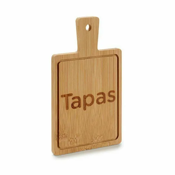 Snack tray Kinvara Black Wood 11 x 1 x 19,5 cm 11 x 19 x 1,5 cm With handle (48 Units)
