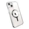 Speck Gemshell Grip + MagSafe - Case for iPhone 15 Plus / iPhone 14 Plus (Clear / Chrome Finish)