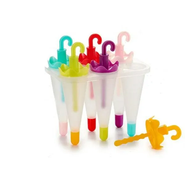 Ice-cream Mould Leknes Blue Red Green Purple Orange Pink polypropylene 11 x 16,5 x 16 cm 16 x 16,5 x 11 cm Umbrella (24 Units)