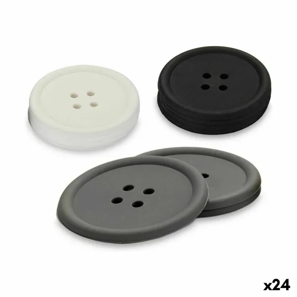 Padėklai Kinvara Balta Juoda Pilka Silikoninis Plastmasinis Mygtukas 9 x 2 x 9 cm 8,8 x 8,8 x 0,05 cm 8 x 0,05 x 8 cm 9 x 1,8 x 