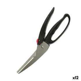 Кухонные ножницы Kinvara Чёрный Сталь Пластик 24,5 x 2 x 7,5 cm (12 штук)