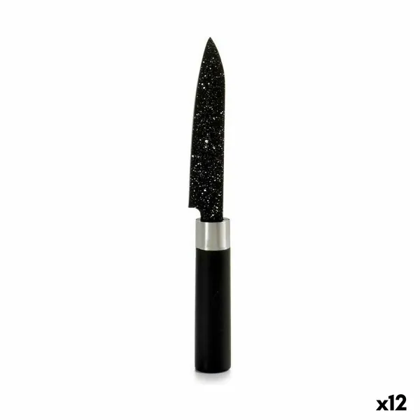 Žievelės peilis Kinvara Juoda Nerūdijantis plienas Plastmasinis 2,5 x 20,5 x 1,7 cm 20,5 x 1,7 x 2,5 cm Marmurą (12 vnt.)