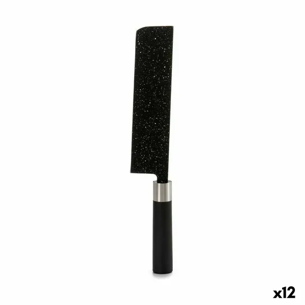 Large Cooking Knife Kinvara Black Stainless steel Plastic 5,3 x 33 x 2,3 cm 33 x 2,3 x 5,3 cm Marble (12 Units)