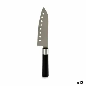 Virtuvės peilis Kinvara Juoda Sidabras Nerūdijantis plienas Plastmasinis 5 x 30 x 2,5 cm (12 vnt.)