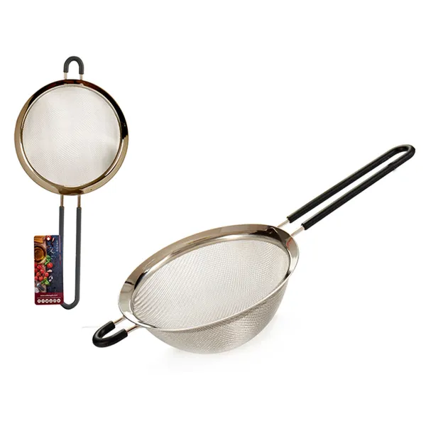 Strainer Kinvara Black Grey Silicone Stainless steel 10,5 x 5 x 26 cm 26 x 26 x 4 cm 10,5 x 26 x 4 cm (36 Units)