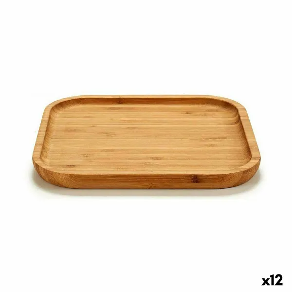 Snack tray Kinvara Brown Squared 20 x 1,5 x 20 cm (12 Units)