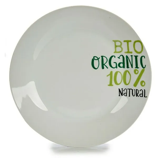 Plakans trauks Organic Porcelāns Iespiests 24,4 x 2,6 x 24,4 cm (10 gb.)