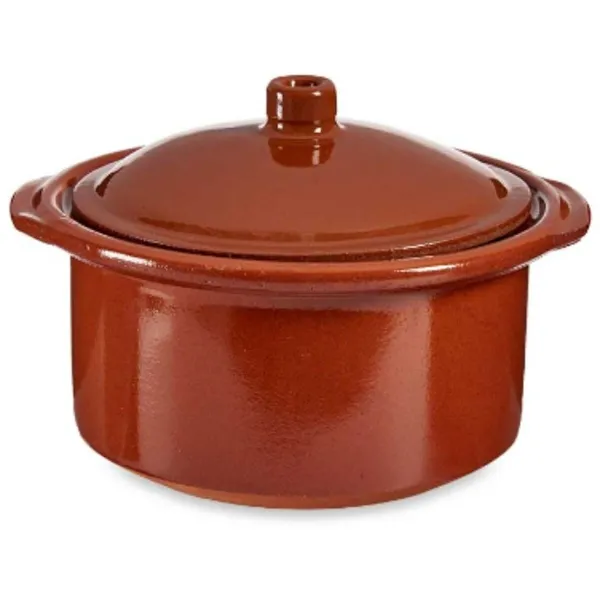 Casserole with Lid La Dehesa Baked clay 1,5 L 22 x 14,5 x 20 cm (4 Units)