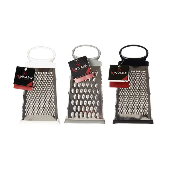 Grater Kinvara White Black Grey Silver Rubber Stainless steel Plastic 11,5 x 22,5 x 10 cm (24 Units)
