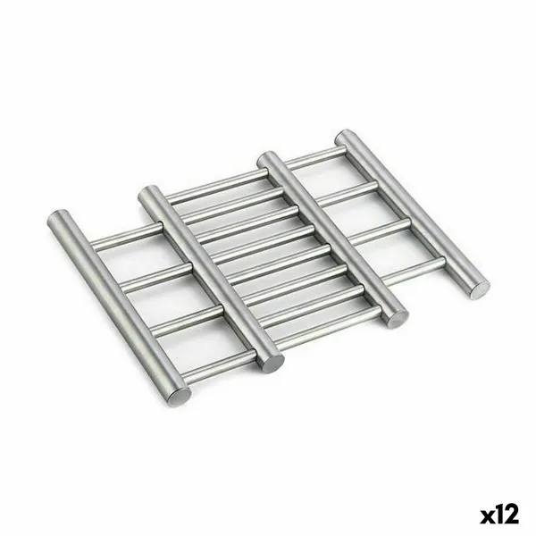 Galda paliktnis Kinvara Sudrabains Sudrabs Nerūsējošais tērauds 23 x 2 x 20 cm Pagarināms (12 gb.)