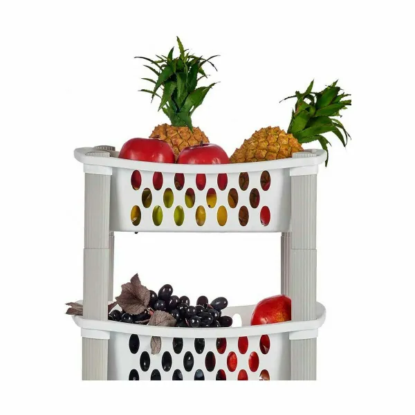 Dārzeņu ratiņi Stefanplast Balts Antracīts Plastmasa 40 x 29,5 x 68,5 cm (44 Unidades)
