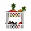 Dārzeņu ratiņi Stefanplast Balts Antracīts Plastmasa 40 x 29,5 x 68,5 cm (44 Unidades)