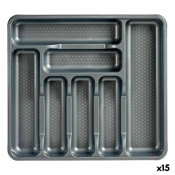 Stalo įrankių dėklas Kinvara Pilka Plastmasinis 39 x 5 x 42,5 cm 42,5 x 5 x 39 cm (15 vnt.)