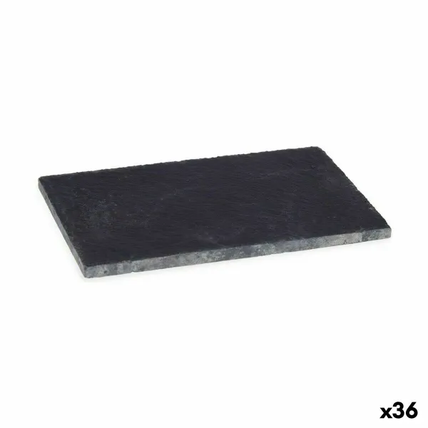 Uzkodu paplāte Kinvara Melns 10 x 0,5 x 15 cm 15 x 0,5 x 10 cm (36 Vienības)