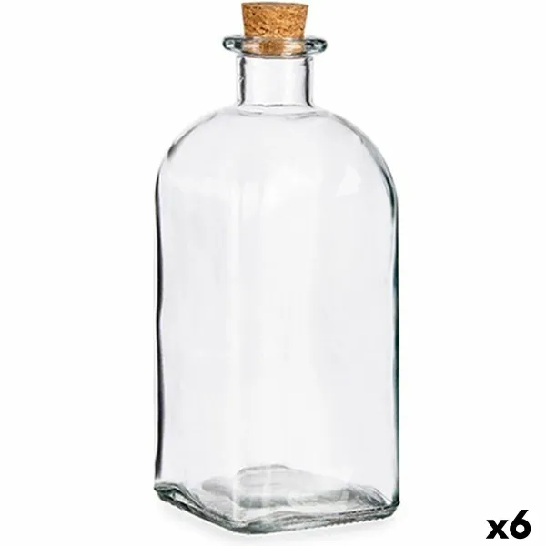 Purkki Vivalto Läpinäkyvä 1 L Tulppa (6 osaa)