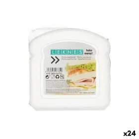 Sviestmaižu Kastīte Leknes Caurspīdīgs polipropilēns Plastmasa 410 ml (24 gb.)