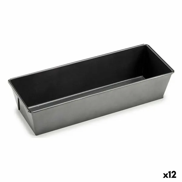 Suorakulmainen muotti Kinvara Tumman harmaa Metalli Hiiliteräs 11,5 x 7,7 x 31 cm (12 osaa)