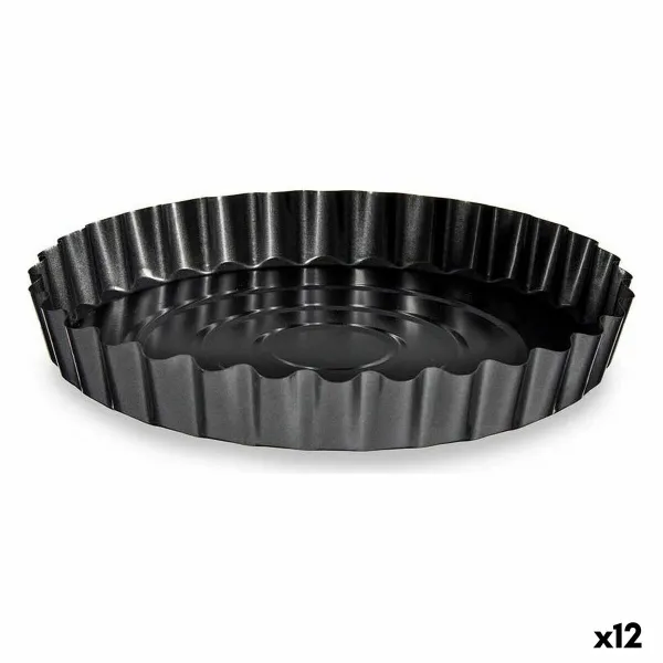 Orkaitė forma Kinvara Tamsiai pilka Metalinis Anglies plienas Ø 28 cm 28,5 x 3,7 x 28,5 cm (12 vnt.)
