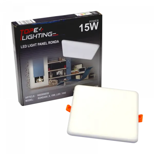 Recessed square LED panel "RONDA" 15W