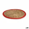 Stalo kilimėlis Gift Decor Raudona Natūralus Natūralus pluoštas 35 x 1 x 35 cm (48 vnt.)