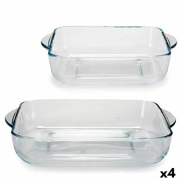 Комплект Кухненски Фонтани Pasabahce Borcam Kvadrāta 1,95 L (4 gb.)