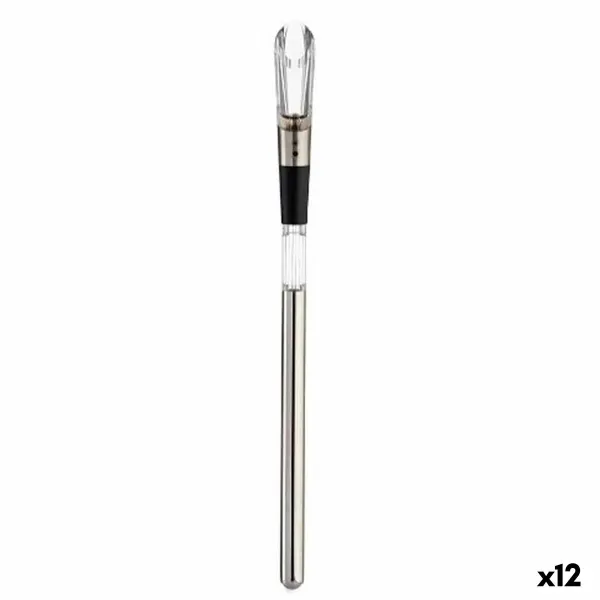 Wine Decanter Kinvara White Black Transparent Steel Stainless steel TPE Plastic 3-in-1 (12 Units)