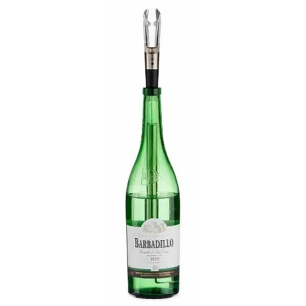 Stikla Karafe Vīnam Kinvara Balts Melns Caurspīdīgs Tērauds Nerūsējošais tērauds TPE Plastmasa 3-vienā (12 gb.)