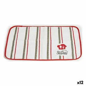 Stalo kilimėlis Kinvara Bon Appetit Balta Raudona 33 x 0,3 x 48 cm (12 vnt.)