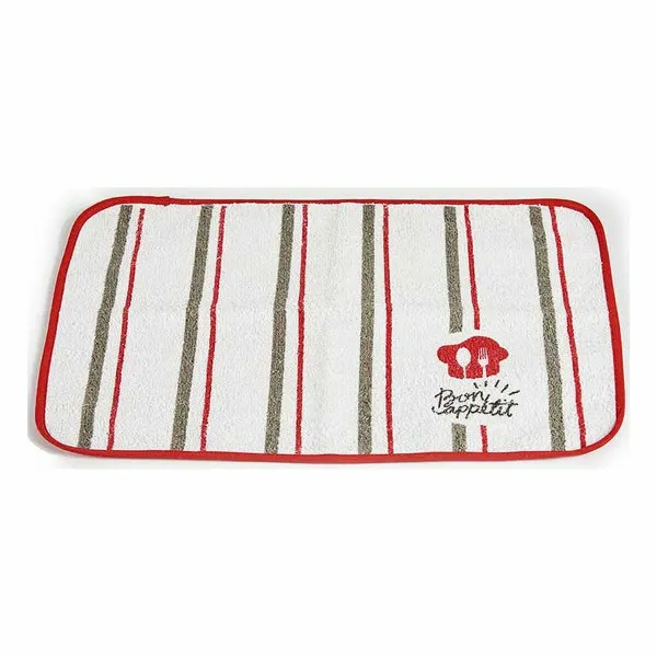 Galda paliktnis Kinvara Bon Appetit Balts Sarkans 33 x 0,3 x 48 cm (12 gb.)
