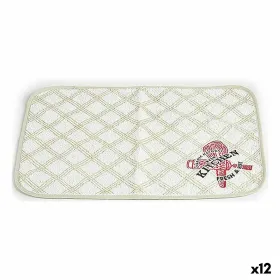 Table Mat Kinvara White Green 33 x 0,3 x 48 cm (12 Units)