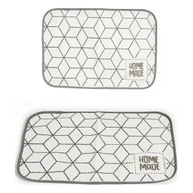 Table Mat Kinvara White Grey 33 x 0,3 x 48 cm (12 Units)